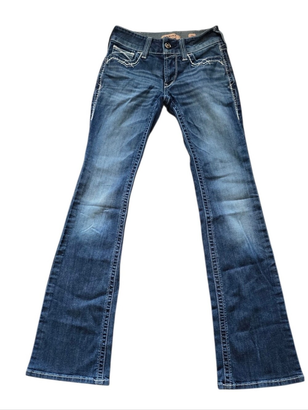 Ariat Women’s Dark Blue Mid Rise Boot Denim Jeans Size 25